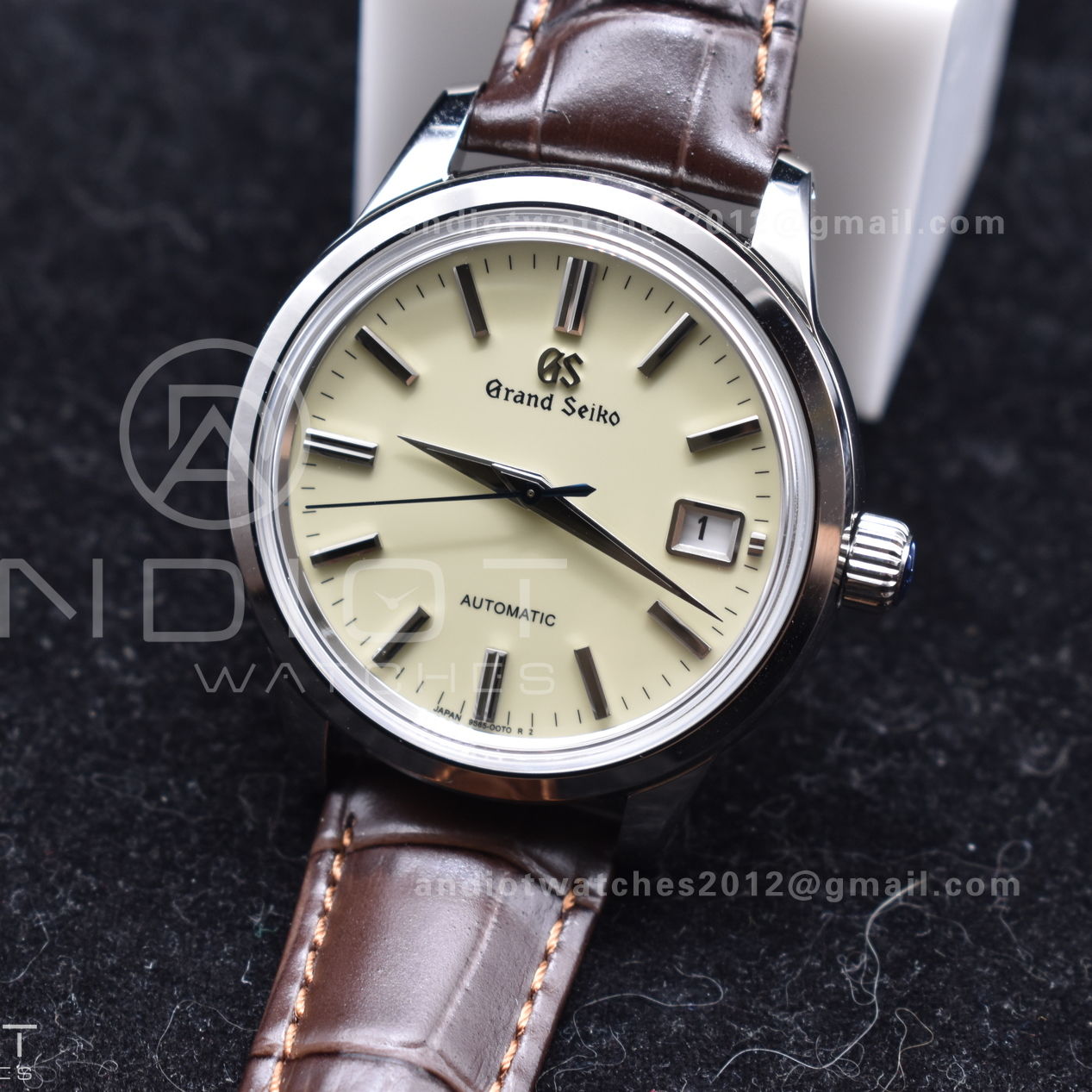 Grand Seiko Elegance Automatic SS GSF 1:1 Best Edition Cream Dial on Brown Leather Strap NH34